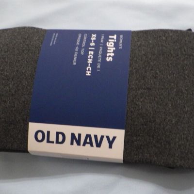 NWT OLD NAVY SIZE SM / XS CONTROL TOP GRAY OPAQUE TIGHTS NWT